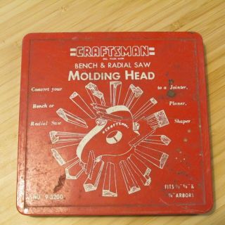 Vintage Craftsman Bench Radial Saw Molding Head Cutter Set 9 - 3200
