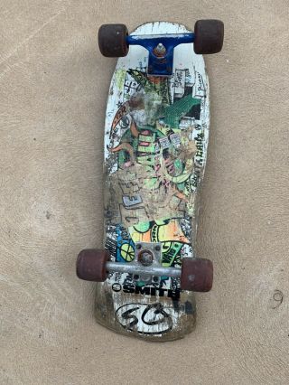 Vintage Jeff Kendall Graffiti Santa Cruz Skateboard Authentic 1986