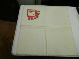 Rare 1950 ' s St Louis Browns Brownie Logo Soft Silk Dresser Scarf Large Pennant 2