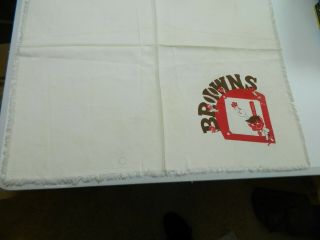 Rare 1950 ' s St Louis Browns Brownie Logo Soft Silk Dresser Scarf Large Pennant 3