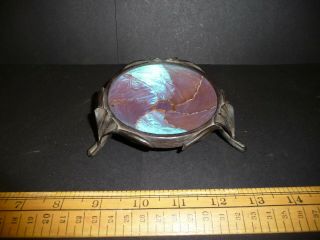 Antique Art Nouveau / Arts And Crafts Butterfly Wing Dish Made By Peguy - 9cm