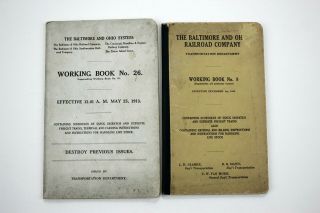 2 Vintage Baltimore & Ohio Railroad Company Books No.  8 & 26 1928/1913