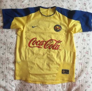 Vintage Club America Adult Football Shirt • Nike • Yellow • Size Medium