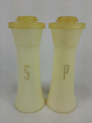 Vintage Tupperware Large White Salt & Pepper Shakers 6 " Tall Set