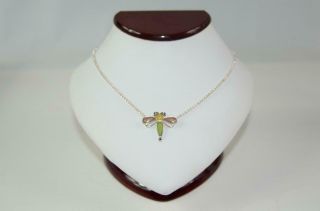 Vintage Carolyn Pollack Relios Sterling Silver Enamel Butterfly Necklace {162}