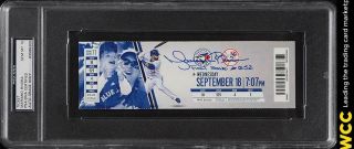 2013 Mariano Rivera Signed Autographed Final Career Save Ticket Auto Psa/dna 10
