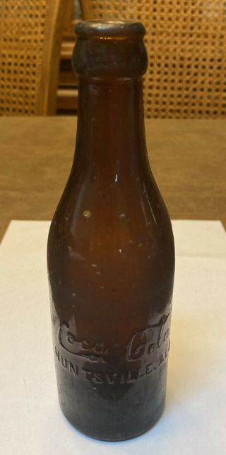 Vintage Huntsville Alabama.  Coca - Cola Brown/amber Arrow Bottle Root