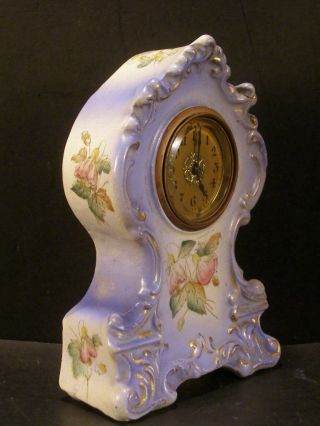 Antique 19 c Shelf Porcelain Beveled Glass 