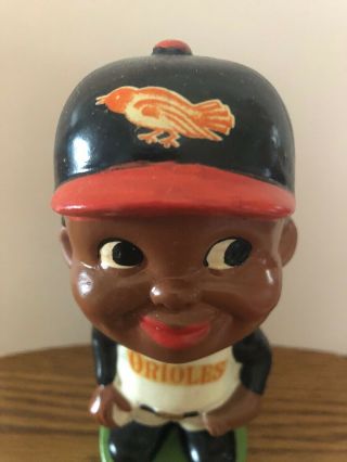 (VTG) 1960s Baltimore Orioles Baseball Black Face Bobble Head Nodder Japan 2