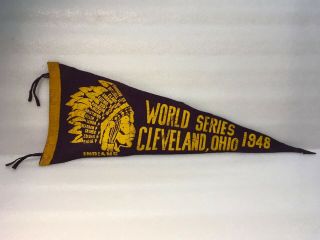 1948 Cleveland Indians World Series Cleveland Ohio Felt Pennant
