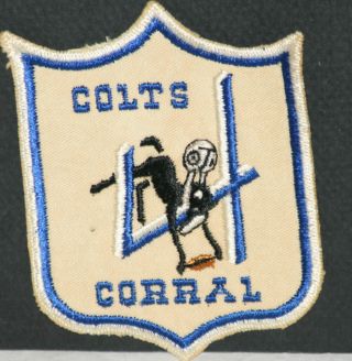 Scarce Circa 1960 Baltimore Colts,  " Colts Corral " Fabric Patch,  2.  75 " X 3.  5 "