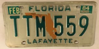 1 FLORIDA COUNTY license plate FL - Liberty Glades Bay Lafayette PICK YOUR PLATE 2