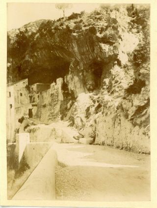 Italia,  Napoli,  Panorama Vintage Albumen Print.  Italy.  Naples Tirage Albuminé