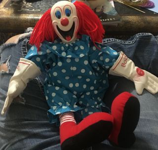 Vintage 1999 Bozo The Clown Talking Doll 19” Aurora