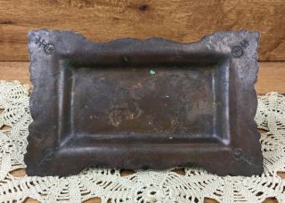 Antique Roycroft Arts And Crafts Copper Ash Tray - Perfume Tray