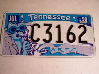 Tennessee License Plate - Arts - Cat - Music