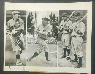 1948 Babe Ruth Ny Yankees Wire Photo 7x9 Lou Gehrig Boston Red Sox Mlb