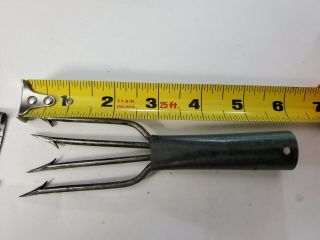 Vintage 4 Prong Frog Spear Fish Gaff Sharp With Large Sharp Barbs With Guard
