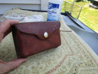 Vintage Hunter 20 Brown Leather Ammo Pouch Belt Loops 5.  5 " X 4 "