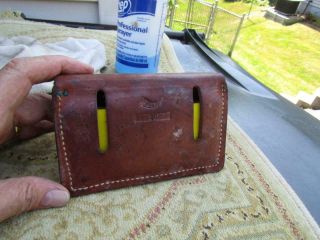 Vintage Hunter 20 Brown Leather Ammo Pouch Belt Loops 5.  5 