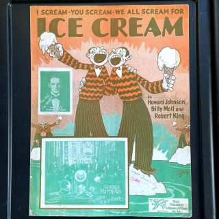 1927 Ice Cream Song Vintage Jazz Sheet Music George Matthews Carolina Nighthawks