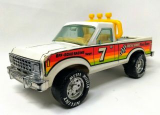 Vintage Nylint Ford Ranger Off Road Race Team Toy Truck White Meta Number 7