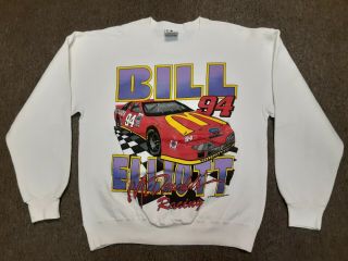 Vtg 90s 1995 Nascar 94 Bill Elliott Mcdonalds Double Sided Sweatshirt Shirt L ?