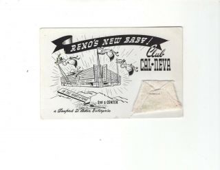 Club Cal Neva,  Reno Nevada,  Vintage Novelty Postcard With Add On,  " Baby "