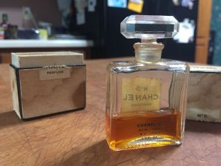 Vintage 1960’s Chanel NO 5 Perfume Crystal Bottle 1/2 Fluid Oz 15 Full 3