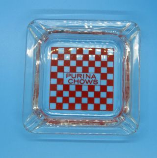 Vintage Purina Chows Checkerboard Advertising Ashtray