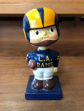 Vintage Nfl Football Los Angeles L.  A.  Rams Bobblehead Nodder Japan 1960’s