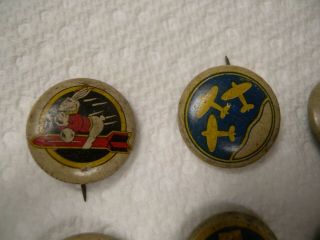 8 - Vtg WWII Kellogg ' s PEP Pins,  Bomber,  Submarine,  Squadrons 2