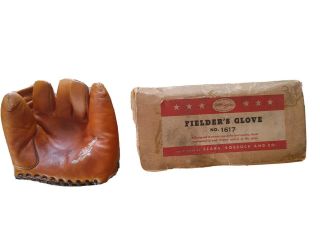 1940s Bucky Walters Jc Higgins Baseball Glove With Box Model 1617 Reds