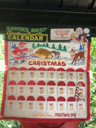 Vintage Santa’s Best Christmas Count Down Calendar