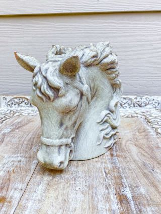 Vintage Napcoware Horse Head Vase Planter Napco Ceramic Art Deco Bust 2