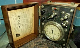Antique Westinghouse Electric Portable Watthour Meter Wood Box Single Phase