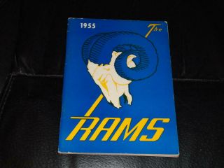 1955 Los Angeles Rams Nfl Football Media Guide Ex -