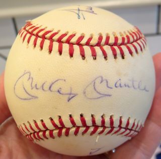 $1 Minimum - Mickey Mantle/willie Mays/duke Snider Autographed Baseball W/coa