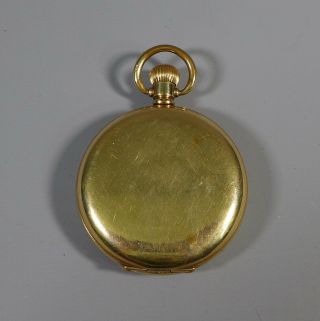 Antique Gold Plated Waltham Full Hunter Pocket Watch Ticking