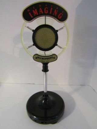 VINTAGE OLD ART DECO ANTIQUE ON - AIR TRANSISTOR MICROPHONE RADIO IN SPRING STYLE 2