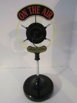VINTAGE OLD ART DECO ANTIQUE ON - AIR TRANSISTOR MICROPHONE RADIO IN SPRING STYLE 3