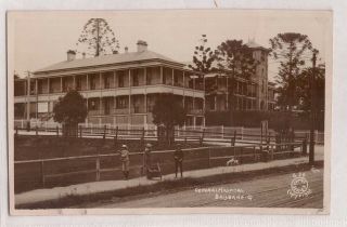 Vintage Postcard Rppc General Hospital Brisbane Qld 1900s
