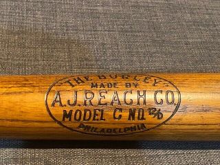 Circa 1911 A.  J.  Reach Co.  - Burley Decal Baseball Bat - 35 