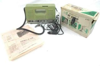 Sears Roadside Portable Air Pump 12 Volt Dc 480.  113300 Vintage Box Instructions
