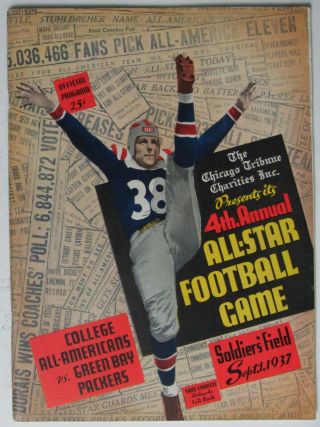1937 Green Bay Packers Vs.  College All Americans Football Game Program 144528