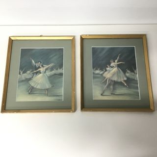 2 X Vintage Framed Ballet Art Prints By R.  A.  Loederer 309