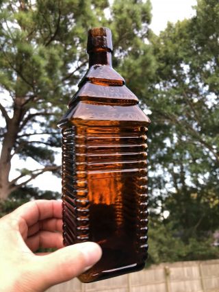 Antique St Drake ' s 1860 Plantation X Bitters 6 Log Bottle 2
