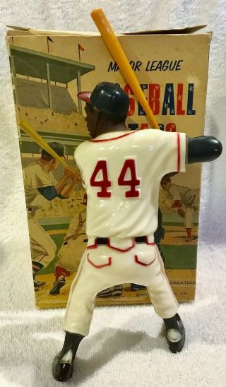 1958 - 1962 Hartland Plastics Baseball Statue Hank Aaron with Box Bat 2