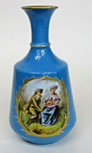 Vtg Porcelain Blue Bud Vase Sevres? French?