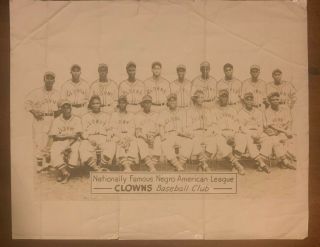 1040s Era 8 X 10 Of Negro League Team Indianapolis Clowns W Reese Tatum